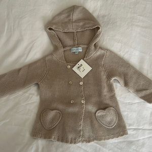 100% Cashmere Marie Chantal Baby Cardigan. Size 12M. NEVER WORN w/ TAGS.